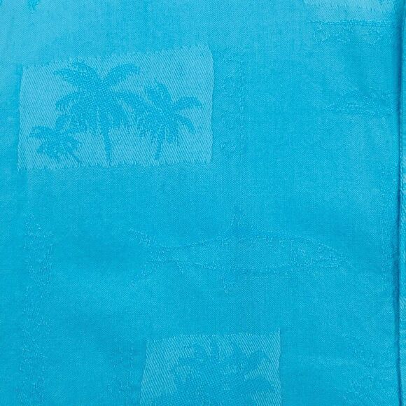Columbia Blue River Lodge Palm Hawaiian Short Sleeve Button Up Shirt, Size M - Picture 8 of 10